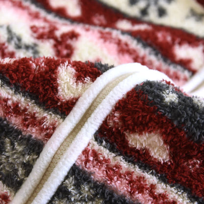 Weihnachtlicher Fleece-Bademantel mit Schneeflocken- und Bärenmotiv und Kapuze - image 7