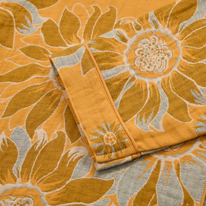 Retro-Sonnenblumen-Baumwoll-Loungewear-Pyjama-Set - image 5