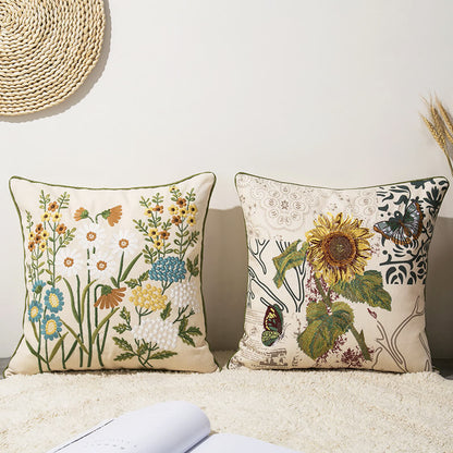 Ownkoti Kissenbezug mit Vintage-Blumenmotiv, Kissenbezug