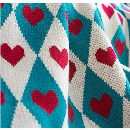 Diamond & Love Dekorative Strickdecke