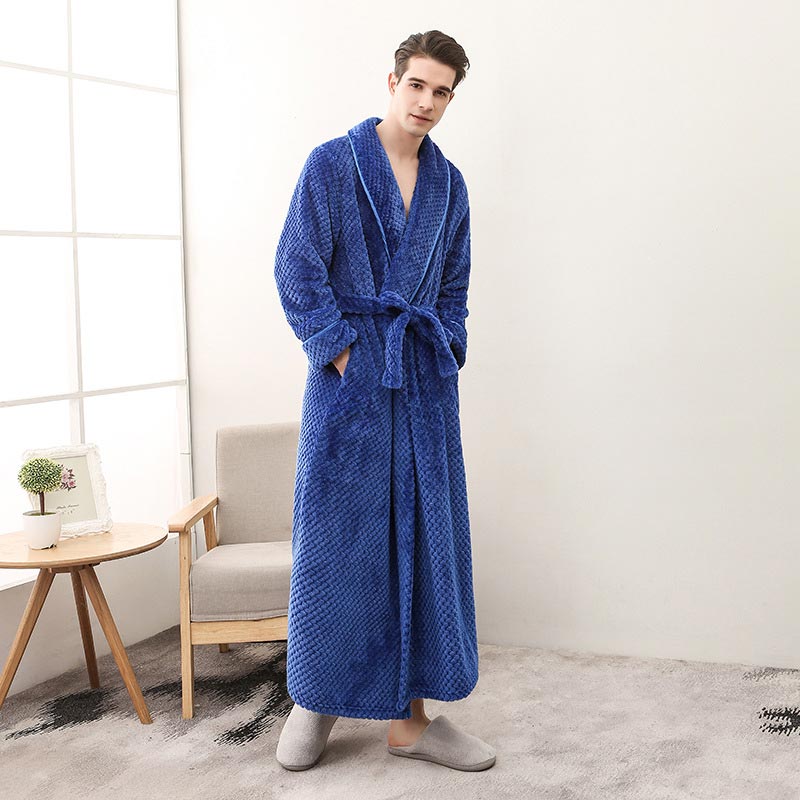 Ownkoti Puffy Fleece Pyjama Langer Bademantel