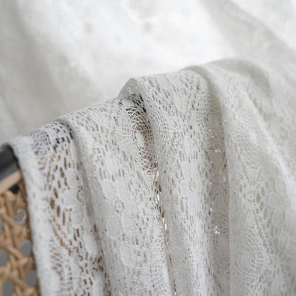 Ownkoti Jacquard-Blumen-Dekovorhang mit Hohlsaum