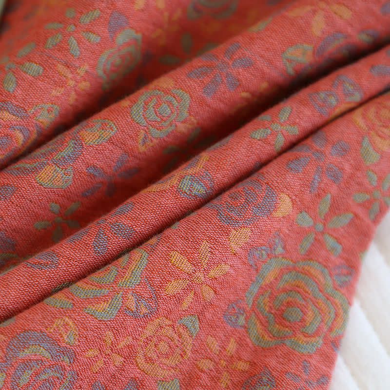 Nachtwäsche-Set aus Baumwolle mit Rosenblüten-Revers