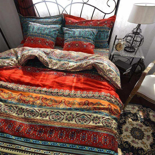 Boho Bettbezug mit Kissenbezügen