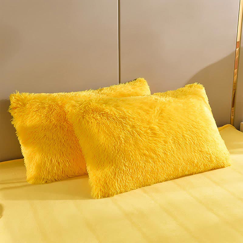 Flauschiges Bettwäscheset Bettbezug & Kissenbezug