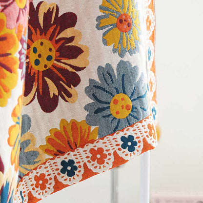 Badetuch aus weicher Baumwolle mit leuchtenden Blumen
