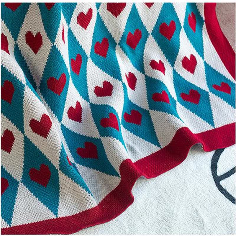 Diamond & Love Dekorative Strickdecke