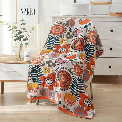 Ownkoti – Wendbares Badetuch mit Blumenmuster, farbenfroh