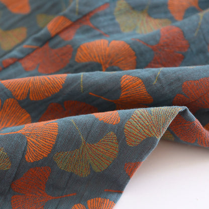 Loungewear-Set aus Baumwolle mit Ginkgoblatt-Knopf - image 7