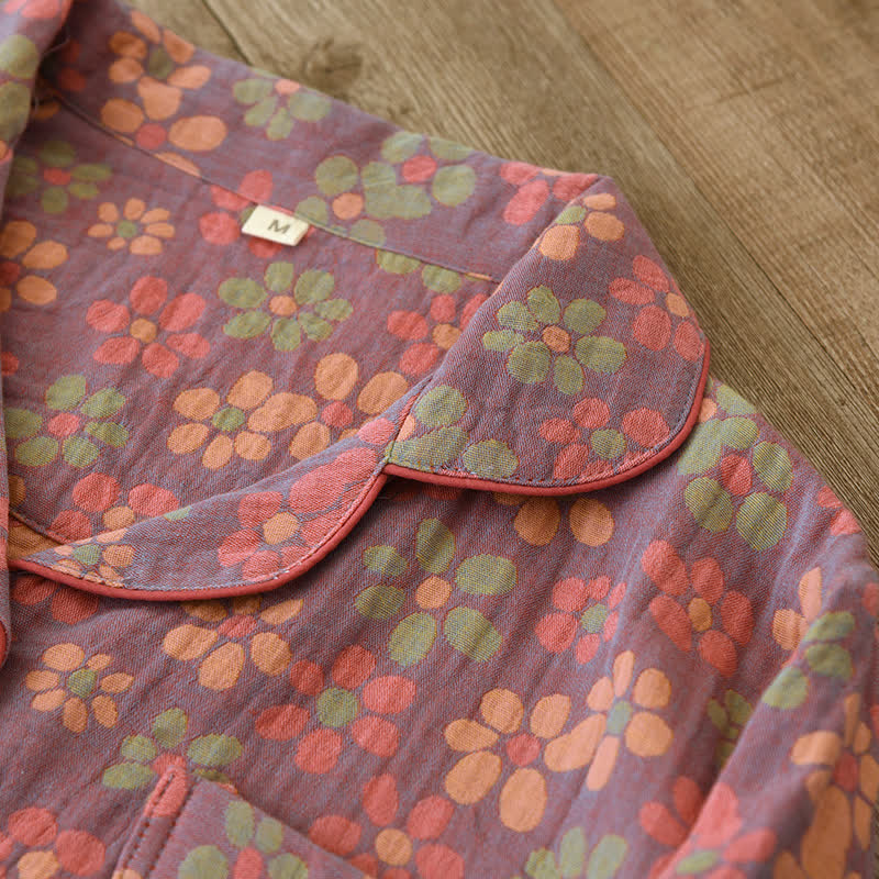 Pyjama-Set mit langen Ärmeln aus Baumwollgaze - image 6