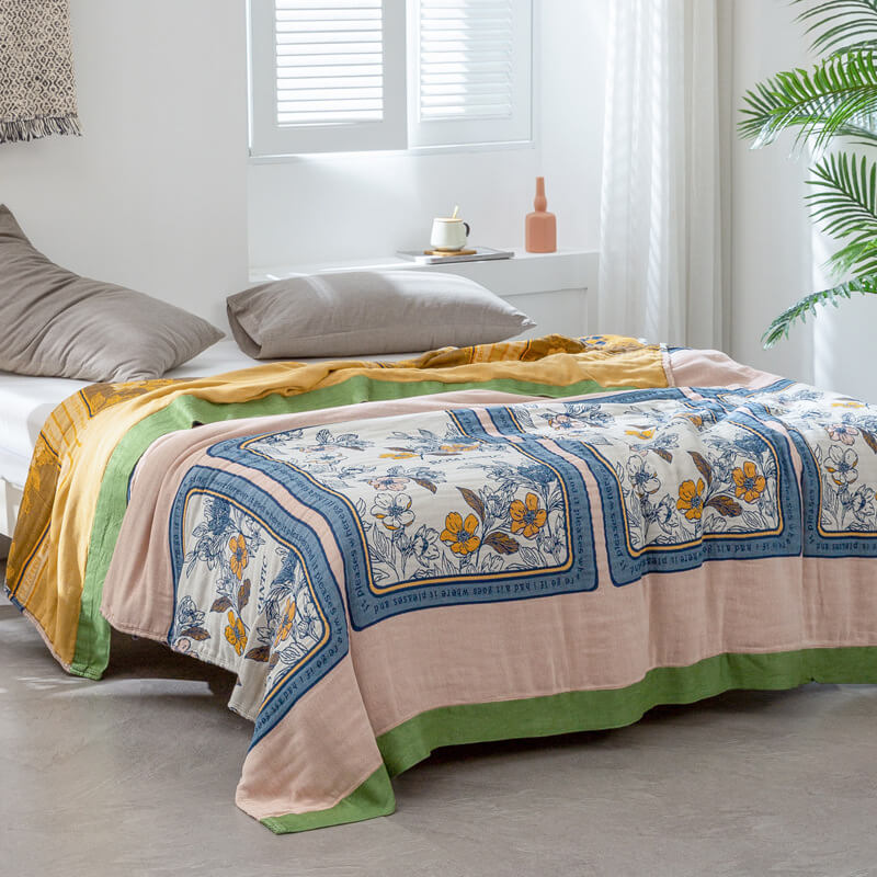 Ownkoti Sommer-Wendedecke aus Baumwolle, leichte Decke