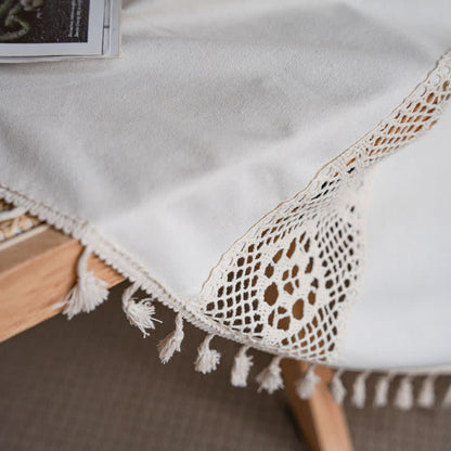 Ownkoti Beige Splicing Hollow-Out Lichtfiltervorhang
