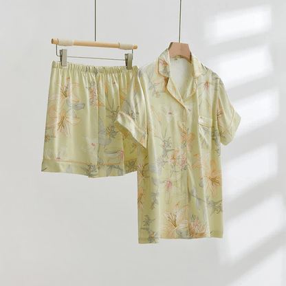 Atmungsaktive Loungewear mit V-Ausschnitt von Lily Flower