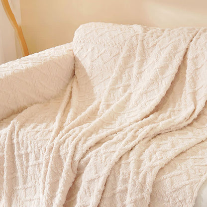 Weicher, warmer Sofaschoner mit Argyle-Muster