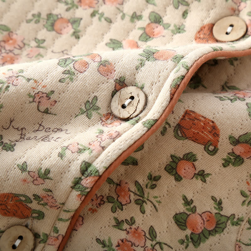 Rural Rose Air Loungewear-Set aus Baumwolle