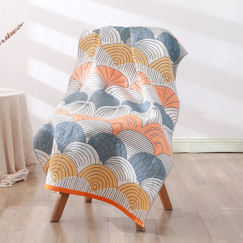 Ownkoti Badetuch aus Jacquard-Baumwolle mit Muscheldruck