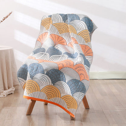 Ownkoti Badetuch aus Jacquard-Baumwolle mit Muscheldruck