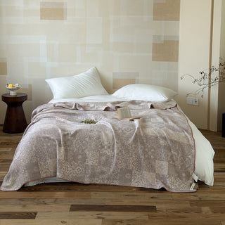 Wendbare Jacquard-Steppdecke mit Vintage-Blumenmuster - Königin - image 0