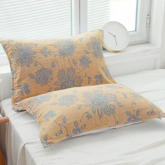 Doppelseitiges Kissenhandtuch aus Baumwolle mit Boho-Blumenmotiv (2 Stück)