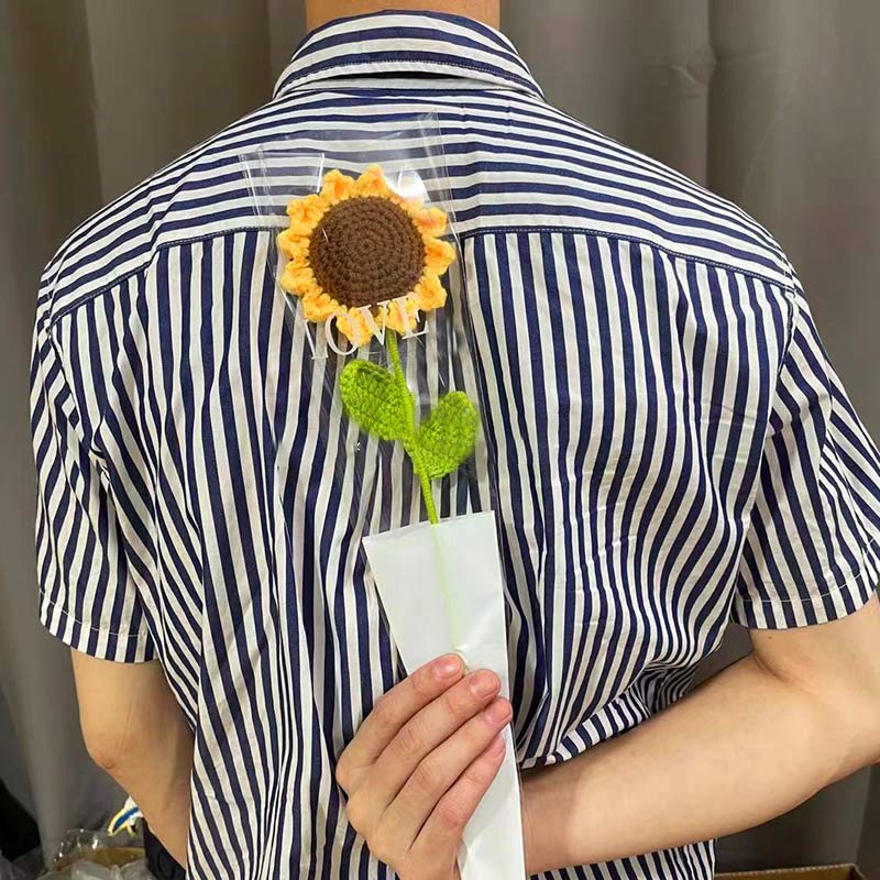 Gestrickte handgemachte Baumwollhäkel-Sonnenblume - image 4