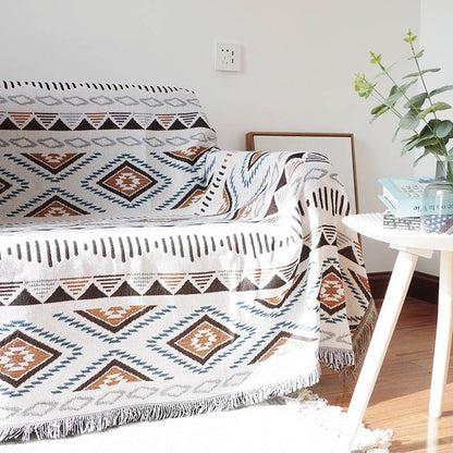 Bohemian Strick-Loungedecke mit Quaste