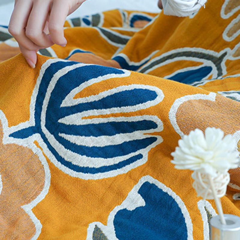 Ownkoti Doppelseitige Steppdecke mit böhmischem Blumendruck