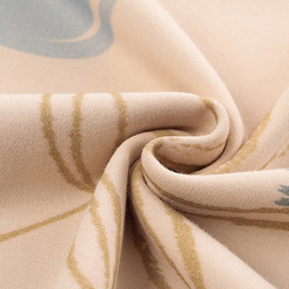 Loungewear-Set aus Baumwolle mit Blumen- und Blattmuster