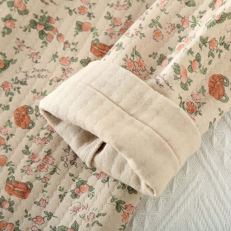 Rural Rose Air Loungewear-Set aus Baumwolle