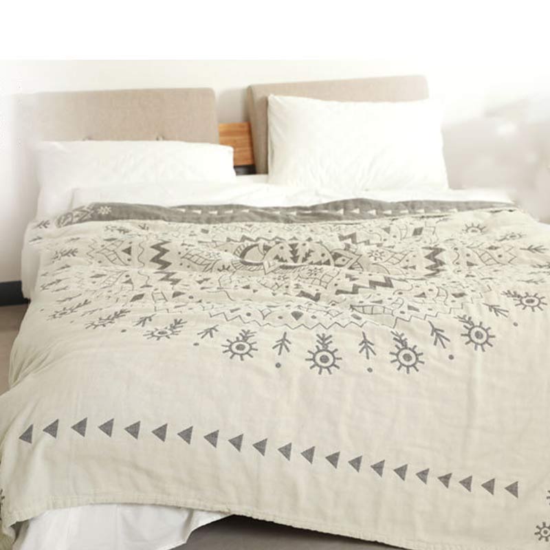 Ownkoti Chic Mandala Wende-Steppdecke aus Baumwolle mit Blumenmuster