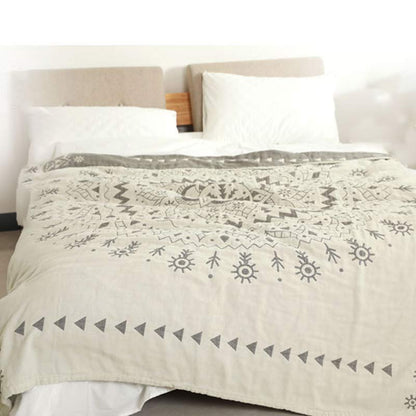 Ownkoti Chic Mandala Wende-Steppdecke aus Baumwolle mit Blumenmuster