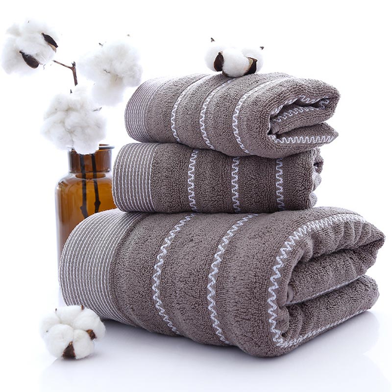 Ownkoti Gestreiftes Badetuch-Badetuch-Set