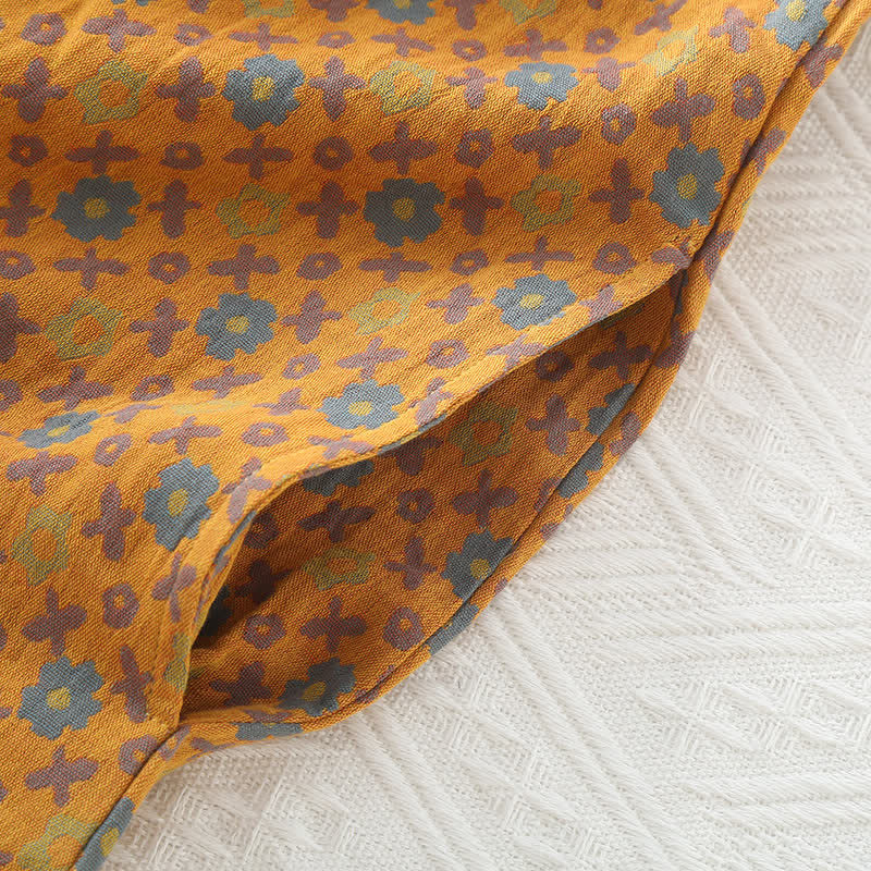 Nachthemd aus weicher Baumwolle mit Rundhalsausschnitt und Blumenmuster