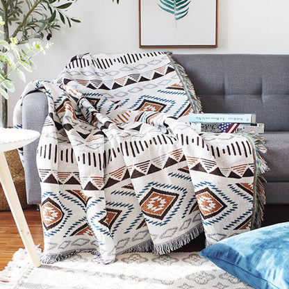 Bohemian Strick-Loungedecke mit Quaste