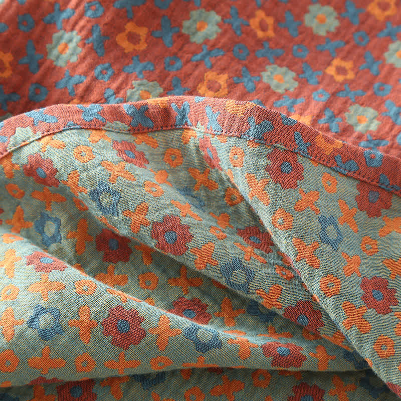 Nachthemd aus weicher Baumwolle mit Rundhalsausschnitt und Blumenmuster