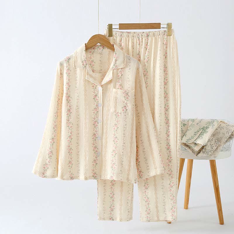 Loungewear-Set aus reiner Baumwolle im Waldstil
