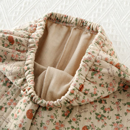 Loungewear-Set aus Baumwolle im Vintage-Rosengarten-Stil