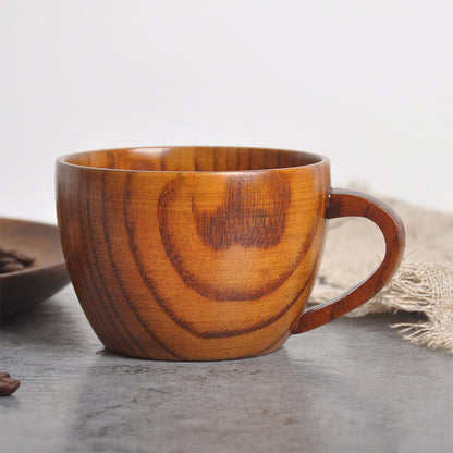 Ownkoti Teetasse aus natürlichem Holz mit Henkel (2 Stück)