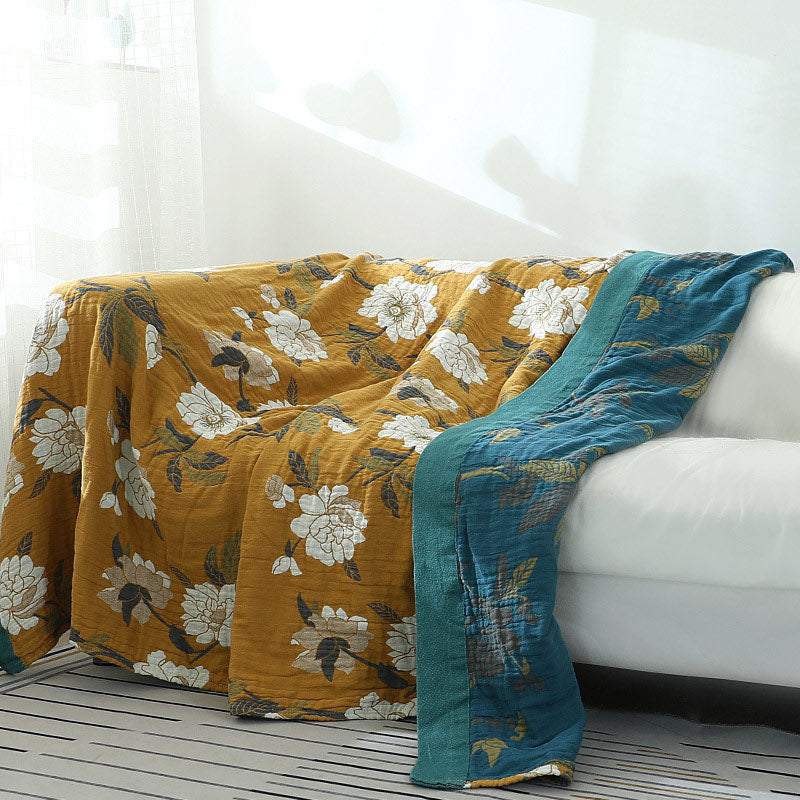 Ownkoti Wendedecke mit Blumenmuster, Couchbezug aus Baumwolle