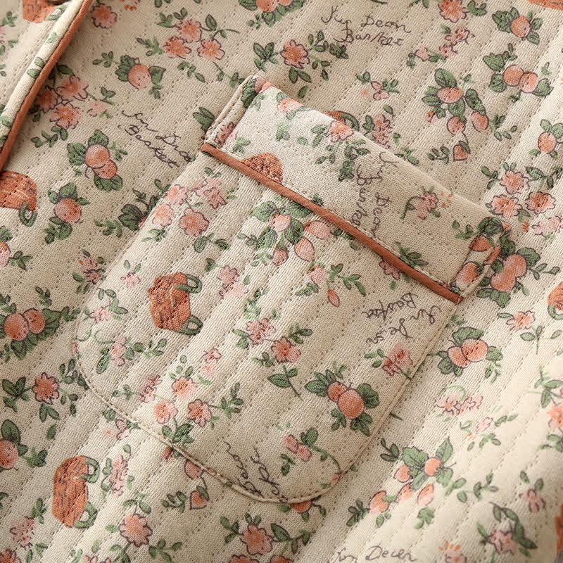 Rural Rose Air Loungewear-Set aus Baumwolle
