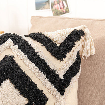 Ownkoti Marokko Jacquard-Kissenbezug mit Quasten
