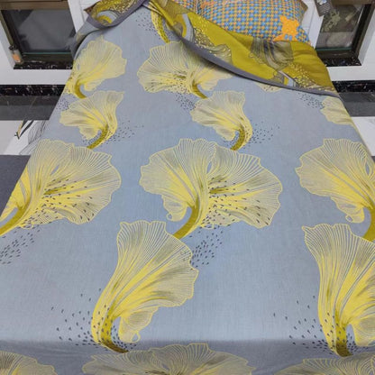 Wendedecke aus Baumwolle mit Zantedeschia Aethiopica-Print