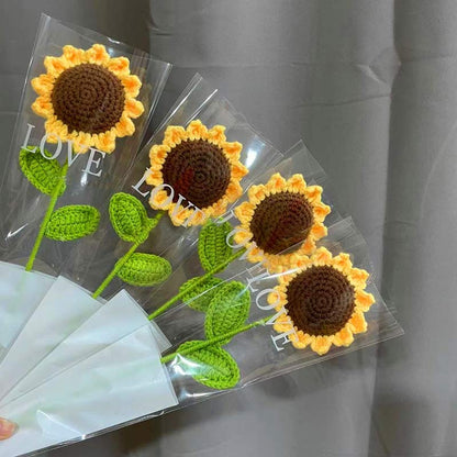 Gestrickte handgemachte Baumwollhäkel-Sonnenblume - image 13