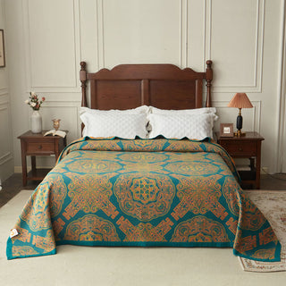 Wende-Bettdecke aus Bambusfaser mit Boho-Blumenmotiv