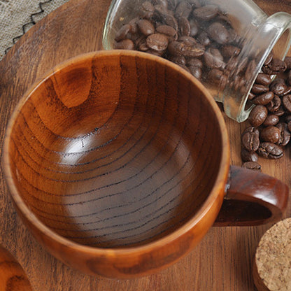 Ownkoti Teetasse aus natürlichem Holz mit Henkel (2 Stück)