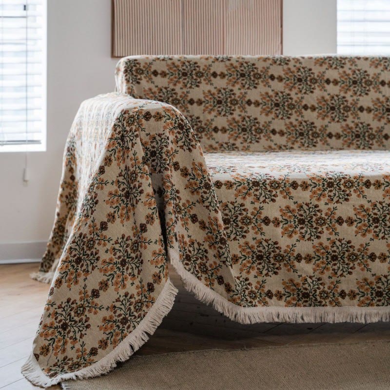 Sofaschoner mit Jacquard-Quaste und Pflaumenblütenmuster - image 6