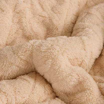 Luxuriöse, dicke, warme Fleece-Überwurfdecke