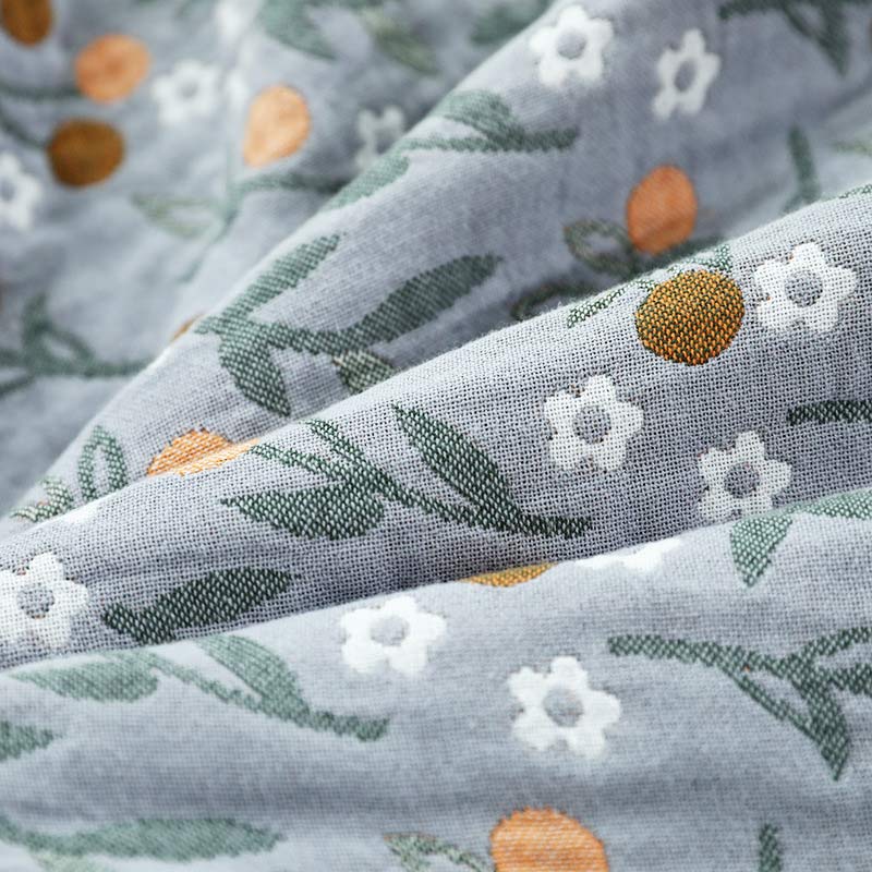 Retro Wende-Bettdecke, weiche Steppdecke mit Blumenmuster
