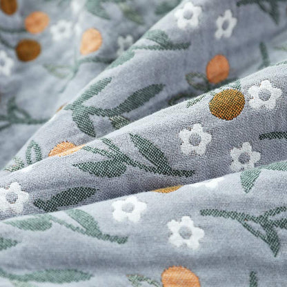 Retro Wende-Bettdecke, weiche Steppdecke mit Blumenmuster