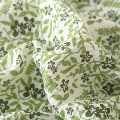 Loungewear-Set aus Baumwolle im pastoralen Stil mit Blumenmuster