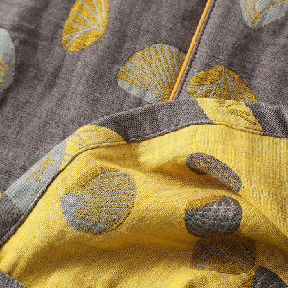 Luxuriöses Pyjama-Set aus Muschelbaumwolle mit Revers